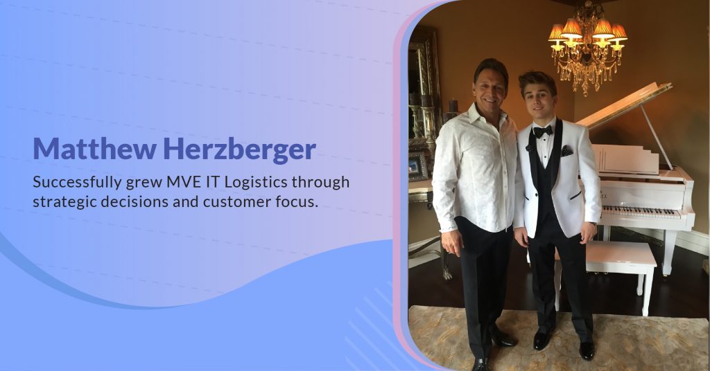 Matthew Herzberger driving forward: MVE IT Logistics’ journey of growth and excellence.